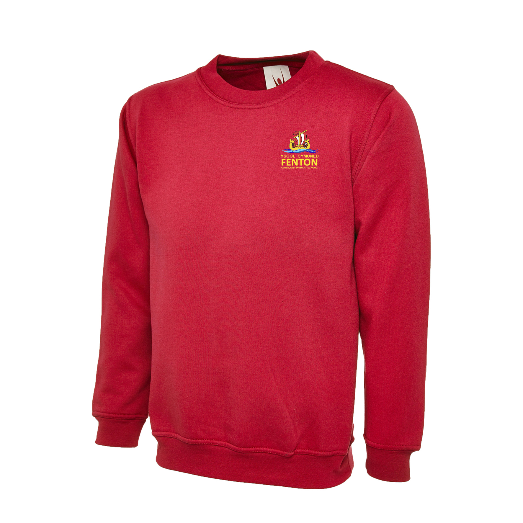 Fenton CP School Unisex Red Sweatshirt - Tees R Us Embroidery and Print