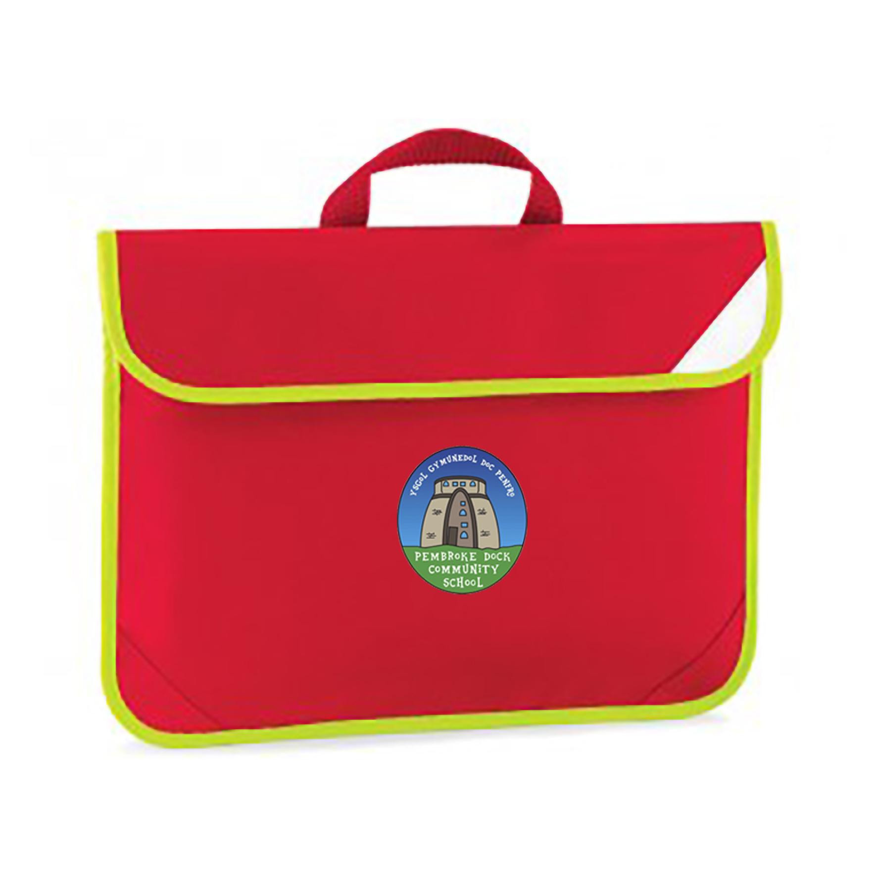 Pembroke Dock Community School Red Book Bag Tees R Us Embroidery