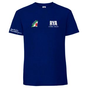 Welsh Sailing / Royal Yachting Association Cymru Wales Fruit Of The Loom Unisex Roundneck Navy 100% cotton T-Shirt - M (42”)