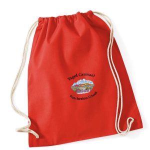 Ysgol Casmael | Puncheston Red Printed Gym Sack